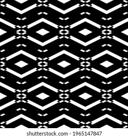 Seamless pattern. Geometric backdrop. Rhombuses, chevrons, parallelograms ornament. Folk wallpaper. Ethnic motif. Digital paper, textile print, web design, abstract. Simple shapes background. Vector.