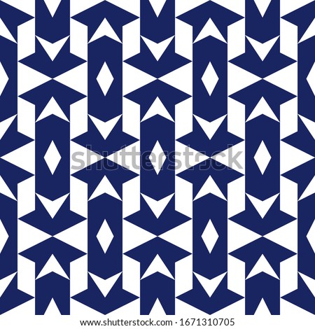 Seamless pattern. Geometric backdrop. Triangles, parallelograms, rhombuses, arrows background. Shapes wallpaper. Ethnic motif. Simple ornament. Digital paper, textile print, web design, abstract.