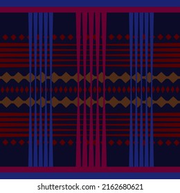 Seamless Pattern, Geometric Background in Folk style. Ideal for fabric printing