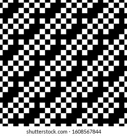 Seamless pattern. Geometric background. Squares illustration. Digital paper, textile print, web design, abstract. Checks ornament. Quadrangles backdrop. Tiles wallpaper. Ethnic motif. Vector artwork.