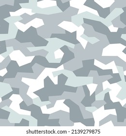 Seamless pattern with geometric camouflage. Abstract military modern polygonal background for fabric and fashion print. Vector illustration.