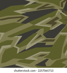 Seamless pattern geometric camouflage. Abstract camo. Print on fabric on textiles. Vector illustration.