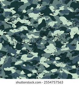 Seamless pattern with geometric camouflage grunge