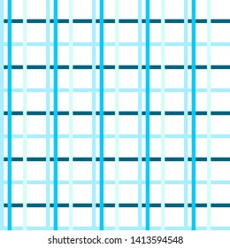 Seamless pattern of geometric checkered vector background, blue color