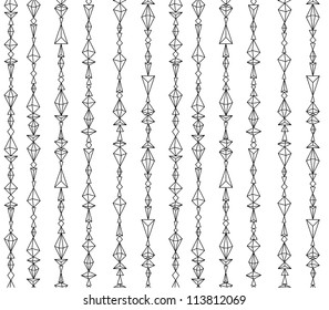 Seamless pattern with geometric christmas beads #2