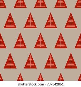 Seamless pattern with geometric Christmas trees. Winter holidays collection. Merry Christmas and Happy New year. Abstract textured background design. Modern elegant wallpaper. Vector illustration.