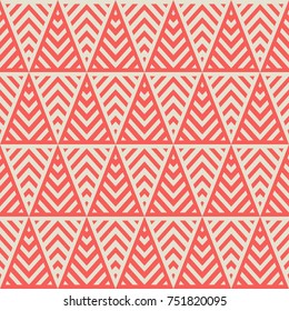 Seamless pattern with geometric Christmas trees. Winter holidays collection. Merry Christmas and Happy New year. Abstract textured background design. Modern elegant wallpaper. Vector illustration.