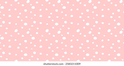 Seamless pattern with geometric circle with hand drawn,Fabric cute pattern for kids on pink background.Vector illustration. 