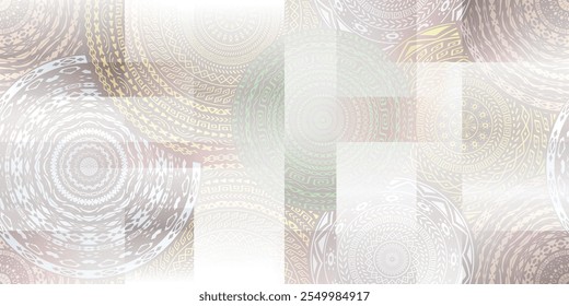 Patrón inconsútil de círculos geométricos, fondo étnico, diseño del Vector