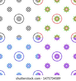 Seamless pattern. Geometric circular shapes of queen chess pieces