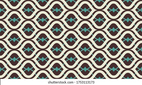 Patrón geométrico sin foco.  Textura clásica de rayas de moda retro.  Fondo de diseño de interiores de azulejos repetitivos.  Patrón vectorial sin cable. 