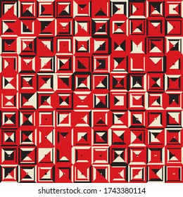 Nahtlose Muster geometrisch. Farbenfroher abstrakter Hintergrund. Vector-Design. Moderner Stil.
