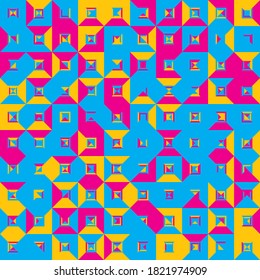 Seamless pattern geometric. Colorful abstract background. Vector design. Modern style.
