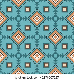 seamless pattern with geometric colorful ornament 
