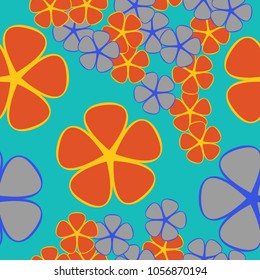 A seamless pattern of geometric colors of two different sizes and two colors.