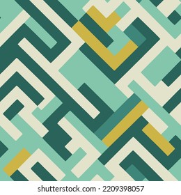 Seamless Pattern Geometric Composition Texture Graphic Vector Design