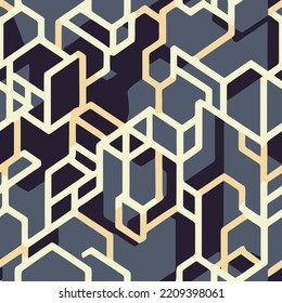 Seamless Pattern Geometric Composition Texture Graphic Vector Design