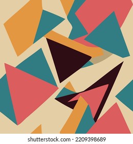 Seamless Pattern Geometric Composition Texture Graphic Vector Design