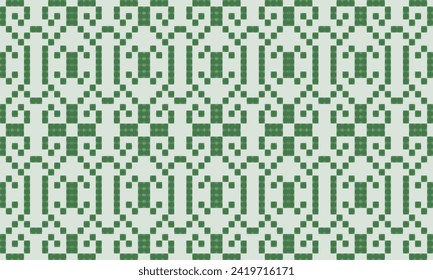 El crochet geométrico y los patrones de tejido del patrón sin foco son tradicionales. arte en píxeles, estilo azteca. diseño de texturas, tejidos, prendas de vestir, decoración, alfombras, alfombras, bolsos