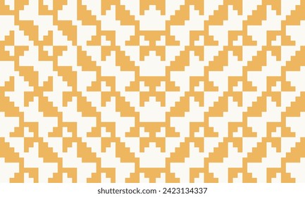 Seamless Pattern geometric crochet and knitting patterns are traditional. pixel art, Aztec-style. design for texture, fabric, clothing, wrapping, decoration, rugs, carpet, bag