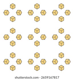 A seamless pattern of geometric cubes that catches the eye. The design is simple, modern, and visually appealing.