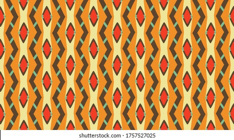 Patrón geométrico sin foco.  Bonito y bonito adorno.  Fondo de las formas de mosaico de color.  Patrón vectorial sin cable. 