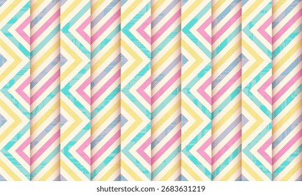 Seamless pattern geometric. Delicate colors beautiful ornament. Geometric fashion fabric print. Seamless vector pattern.