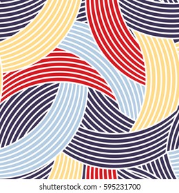 seamless pattern. geometric design with crossed arc