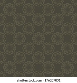seamless pattern, geometric design, dark green vector illustration