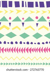 Seamless pattern with geometric doodle shapes 1
