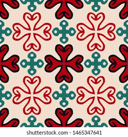 Seamless pattern with geometric elements.