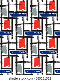 Seamless pattern with a geometric elements