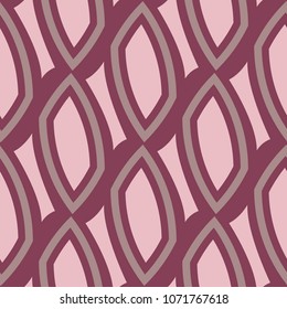 Seamless pattern with geometric elements. Dark red background for fabrics, wallpapers and textile