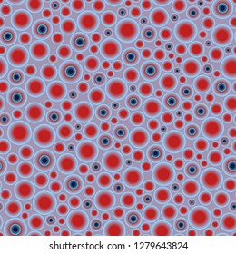 Seamless pattern of geometric elements of a round shape