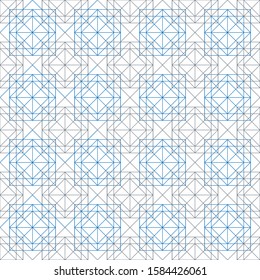 Seamless pattern of geometric elements: square, rhombus