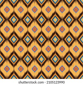 Seamless pattern Geometric ethnic oriental ikat seamless pattern traditional Design ,carpet,wallpaper,clothing,wrapping,Batik,fabric,Vector illustration for background .embroidery style.