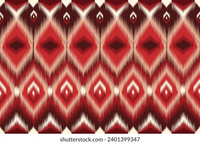 Seamless pattern geometric ethnic oriental ikat design for background, carpet, batik, wallpaper, clothing, wrapping, fabric, texture, embroidery style, Vector illustration