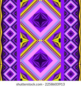 Seamless pattern geometric ethnic vector.