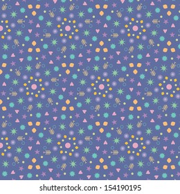 Seamless pattern with geometric figures