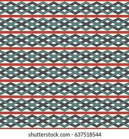 Seamless pattern with geometric figures. Repeated diamond ornamental abstract background. Rhombuses and lines motif. Modern style digital paper, textile print, page fill. Vector art
