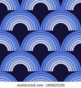 Seamless pattern with geometric fish net. Vector wallpaper. 
