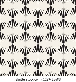 Seamless pattern. Geometric floral background. Vector repeating texture.