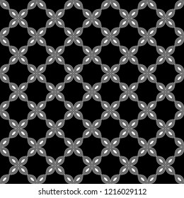 Seamless pattern. Geometric floral background. Unusual lattice. Vector illustration. Good quality. Good design.
