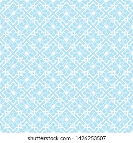 Seamless pattern. Geometric floral background. Vector illustration. Good quality. Good design.