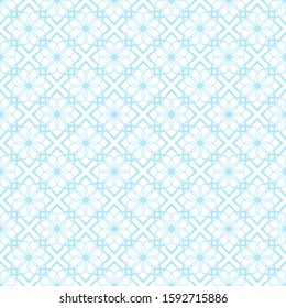 Seamless pattern. Geometric floral background. Vector illustration. Good quality. Good design.