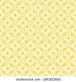 Seamless pattern. Geometric floral background.