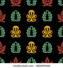 Seamless pattern, geometric, floral for fabric etc