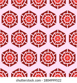 Seamless pattern, geometric, floral for fabric etc
