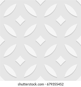 Seamless pattern. Geometric floral wallpaper. Unusual lattice. Soft background. Vector illustration. Good quality. Good design.