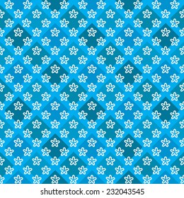 Seamless pattern with geometric flower for design fabric,backgrounds, package, wrapping paper, covers, fashion